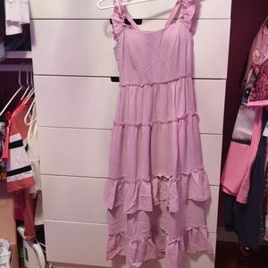 Pink summer maxi dress